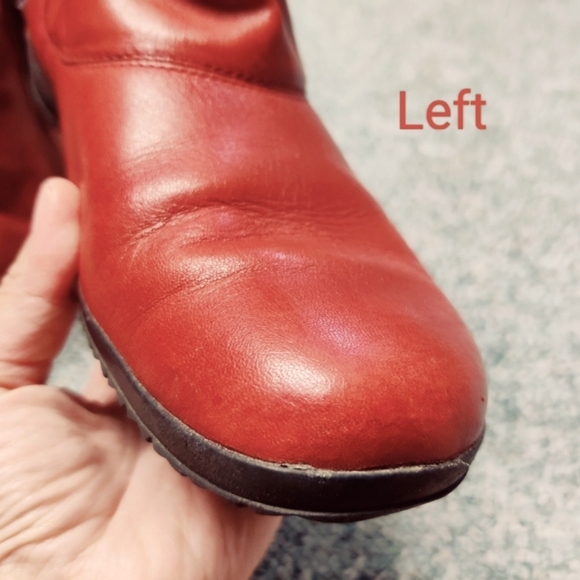 Josef Seibel Stylish Carmine Red Leather Slouch Boots Women's Sz EU 38, US 7-7.5 - Picture 13 of 15